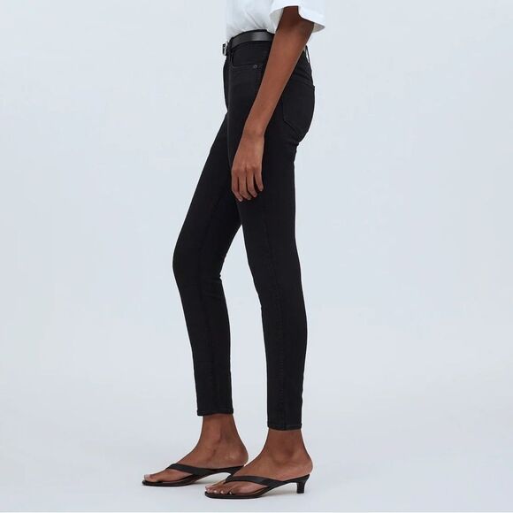 Madewell 10” High Riser Skinny Skinny Jeans Black - Picture 3 of 11